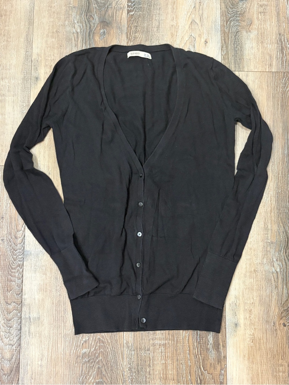 Old Navy Women’s Black V-Neck Button Cardigan, Size Tall Medium